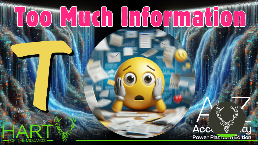 Too Much Information [A to Z A11y]